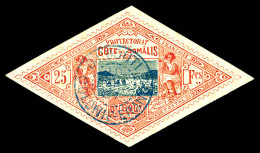 O N°20, 25f Rose Et Bleu, TTB (certificat)  Qualité: Oblitéré  Cote: 1600 Euros - Used Stamps