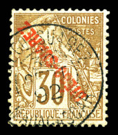 O N°21a, 30c Brun, Surcharge Renversée Obl Càd Du 30.09.1892, Très Bon Centrage. SUP. R.R. (signé Brun/certificat)  Qual - Used Stamps