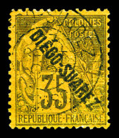 O N°22, 35c Violet-noir Sur Jaune, Tirage 250 Exemplaires, TTB (signé Brun/certificat)  Qualité: Oblitéré  Cote: 1100 Eu - Used Stamps