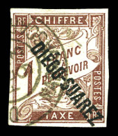 O Taxe N°13, 1f Marron Oblitéré Càd. SUP. R.R. (signé Brun/certificat)  Qualité: Oblitéré  Cote: 1900 Euros - Used Stamps