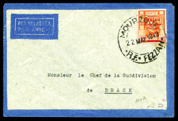 O N°9, 20f Sur 1 L.75 Orange Obl Càd De MOURZOUK Le 22 Mai 1943 Sur Lettre Pour Brack, Arrivée Au Verso. SUPERBE. R.R. ( - Briefe U. Dokumente