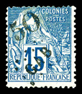 * N°4, 50 Sur 15c Bleu, Tirage 300 Exemplaires. SUP. R.R. (signé Scheller/Calves/certificat)  Qualité: *  Cote: 1800 Eur - Unused Stamps