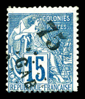 * N°5, 75 Sur 15c Bleu, Tirage 300 Exemplaires, Très Frais. SUPERBE. R.R. (signé Calves/certificat)  Qualité: *  Cote: 2 - Unused Stamps