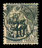 O N°9, 25 Sur 10 Noir Sur Lilas, Tirage 400 Exemplaires. SUP. R. (signé Scheller/certificat)  Qualité: Oblitéré  Cote: 2 - Used Stamps