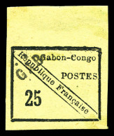 * N°15, 15c Noir Sur Vert, Bord De Feuille. SUP (signé Brun/Calves/certificat)  Qualité: *  Cote: 1500 Euros - Ungebraucht