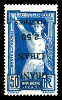 * N°21b, 2.50 Sur 50c: Surcharge Renversée. TTB (certificat)  Qualité: *  Cote: 550 Euros - Unused Stamps