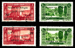 * Variétés: N°66 Et 67: 4 Exemplaires Avec Surcharges Noires Dont 2 Renversées. TTB (certificat)  Qualité: * - Unused Stamps