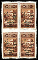 * N°73, 2 Pi Sur 10 Pi: Surcharge Renversée En Bloc De Quatre. TB  Qualité: *  Cote: 480 Euros - Unused Stamps