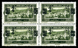 ** N°76a, 4 Pi Sur 0 Pi 25 Vert-noir: Double Surcharge En Bloc De 4 (2ex*). TTB  Qualité: **  Cote: 360 Euros - Unused Stamps