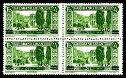 ** N°82a, 20 Pi Sur 1 Pi 25 Vert: Surcharge Renversée En Bloc De Quatre (2ex*). TB  Qualité: **  Cote: 360 Euros - Unused Stamps