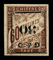 * N°13a, 30c Sur 60c Brun Et Chamois, Surcharge Renversée, Rare Et SUP (certificat)  Qualité: *  Cote: 1200 Euros - Postage Due