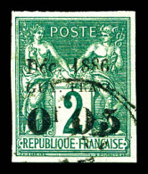 O N°1, 0f05 Sur 2c Vert, Quatre Belles Marges. SUP (certificat)  Qualité: Oblitéré  Cote: 800 Euros - Used Stamps