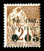 (*) N°2, 0f05 Sur 2c De 1881. TTB (signé/Certificat)  Qualité: (*)  Cote: 600 Euros - Unused Stamps