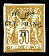 (*) N°7, 5c Sur 30c De 1877, Tirage 300 Exemplaires. SUP. R. (certificat)  Qualité: (*)  Cote: 1900 Euros - Neufs