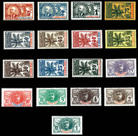 * N°1/17, Série Palmiers, Les 17 Val TB  Qualité: *  Cote: 400 Euros - Unused Stamps