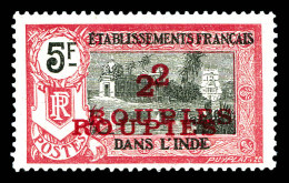 * N°76a, 2r Sur 5f Rose Et Noir: Double Surcharge. TTB  Qualité: *  Cote: 220 Euros - Unused Stamps