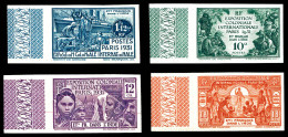 ** N°105a/108a, Série Expo Coloniale NON DENTELEE, Bdf . SUP (certificat)  Qualité: **  Cote: 1300 Euros - Unused Stamps