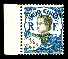 * N°53a, 1/5 Bleu Et Noir: SURCHARGE NOIRE, Bdf, SUP (signé Calves)  Qualité: *  Cote: 250 Euros - Unused Stamps