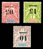 * N°48a/50a, Les 3 Valeurs Surcharges Renversées. TB  Qualité: *  Cote: 510 Euros - Unused Stamps