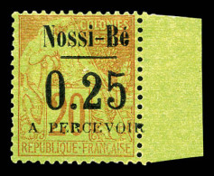 * N°16a, 0.25 Sur 20c Brique Sur Vert. Erreur De Valeur, Bord De Feuille Latéral Droit, Fraîcheur Postale. Il N'existe Q - Unused Stamps