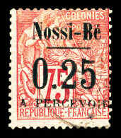 O N°17, 0.25 Sur 75c Rose, Tirage 500 Exemplaires. SUP (signé Brun/certificat)  Qualité: Oblitéré  Cote: 775 Euros - Used Stamps