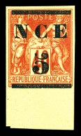 ** N°2, 5 Sur 40c Rouge, Bas De Feuille, Fraîcheur Postale. SUP. R. (certificat)  Qualité: **  Cote: 1160 Euros - Neufs