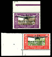 ** N°1/2, 40c Rouge Et Olive Et 50c Lilas Et Sépia, La Paire Bdf Et Cdf. SUP (certificat)  Qualité: **  Cote: 1800 Euros - Unused Stamps