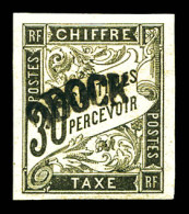 * Taxe N°3, 30c Noir, Frais. TTB (signé Brun/Calves/certificat)  Qualité: *  Cote: 550 Euros - Unused Stamps