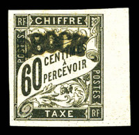 * Taxe N°4, 60c Noir, Bdf. TB (signé Brun/certificat)  Qualité: *  Cote: 660 Euros - Unused Stamps