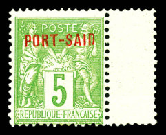** N°5A, 5c Vert-jaune, Bdf. SUP (certificat)  Qualité: **  Cote: 400 Euros - Unused Stamps