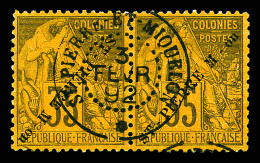 O N°27a, 35c Violet-noir Sur Jaune: Surcharge Renversée Tenant à Normal Obl Càd Du 3.12.92. SUP. R. (certificat)  Qualit - Used Stamps