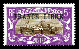 * N°236, 5c Violet Et Brun Surchargé (position 18). SUP. R.R. (signé Calves/certificat)  Qualité: *  Cote: 1420 Euros - Nuevos