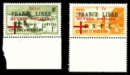 ** N°310/311, Paire Surchargée 'Oeuvres Sociales' Bdf, Les 2 Ex SUP  Qualité: **  Cote: 330 Euros - Unused Stamps