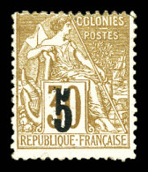 (*) N°2A, 5 Sur 30c Brun, Type II. TB (signé Brun/certificat)  Qualité: (*)  Cote: 600 Euros - Unused Stamps