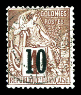 O N°3C, 10 Sur 4c Lilas-brun Type IV, TB  Qualité: Oblitéré  Cote: 385 Euros - Used Stamps