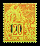 ** N°4E, 10 Sur 20c Brique TYPE VI (position 109), Fraîcheur Postale. SUP. R. (certificats)  Qualité: **  Cote: 1750 Eur - Nuevos