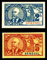 (*) N°45a/46a, 2f Bleu Et Rose Et 5f Rouge S Paille: Les 2 Exemplaires Non Dentelés. TTB (signé Calves)  Qualité: (*)  C - Unused Stamps