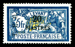 * N°20, 20 Pi S 5f Bleu Et Chamois, TB (signé Brun/certificat)  Qualité: *  Cote: 500 Euros - Unused Stamps