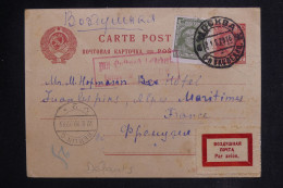 URSS - Entier Postal + Complément De Moscou Pour La France En 1929 Par Avion  - L 149800 - ...-1949