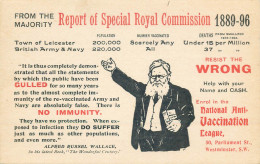 ANTI VACCIN 6 Cartes De Alfred RUSSEL Wallace  Rapport Spécial De La Commission 1889/96 ( Rare ) Contre La VACCINATION - Salute
