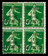 ** N°35a, 1 Pi Sur 5c Vert: Surcharge Renversée En Bloc De Quatre (1ex*). TTB  Qualité: **  Cote: 570 Euros - Unused Stamps