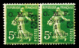 * N°50Ba, 1p Sur 5c: Double Fleuron Noir Tenant à Normal. TTB  Qualité: * - Unused Stamps