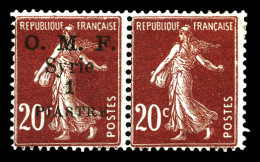 * N°60a, 1 Pi Sur 20c Tenant à Non Surchargé. TTB  Qualité: *  Cote: 350 Euros - Unused Stamps