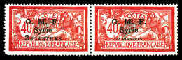 ** N°68, 2 Pi Sur 40c Rouge Et Bleu: Petite Surcharge '2 PIASTRES' Tenant à Normal (B). TB  Qualité: ** - Unused Stamps