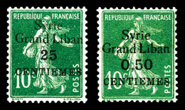 * N°90a/b, Erreur: 25c Sur 10c Et 0.50c Sur 10c, Les 2 Exemplaires TB (certificat)  Qualité: *  Cote: 605 Euros - Unused Stamps