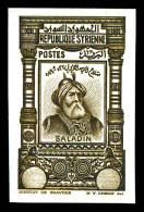 ** N°238, Saladin Sépia, NON DENTELE Sans Valeur Dans Le Cartouche (50pi). SUP. R. (certificat)  Qualité: ** - Unused Stamps