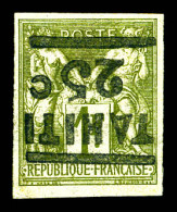 * N°6a, 25c Sur 1f: Surcharge Renversée. TTB. R. (signé Calves/certificat)  Qualité: *  Cote: 1200 Euros - Unused Stamps