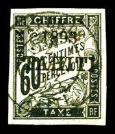 O N°24, 60c Noir, Tirage 200 Exemplaires. SUP (signé Calves/certificat)  Qualité: Oblitéré  Cote: 720 Euros - Used Stamps