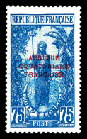 * N°42a, 75c Outremer Et Bleu Pâle: Sans Surcharge TCHAD. TB (signé Brun)  Qualité: *  Cote: 375 Euros - Unused Stamps