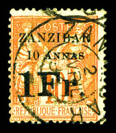 O N°16Aa, 10a Et 1f S 40c Rouge-orange, Point En Losange. TTB. R. (certificat)  Qualité: Oblitéré  Cote: 850 Euros - Used Stamps